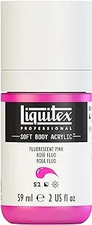 Liquitex Professional Soft Body Acrylic Paint, 59ml (2-oz) Bottle, Fluorescent Pink