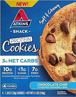 Atkins Protein Cookie Chocolate Chip, 4 Count