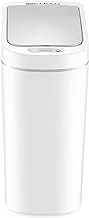 Ninestars AMZ-7-2 Bathroom Automatic Infrared Motion Sensor Trash Can, 1.8 Gal 7L, ABS Plastic Trashcan (Slim, White)