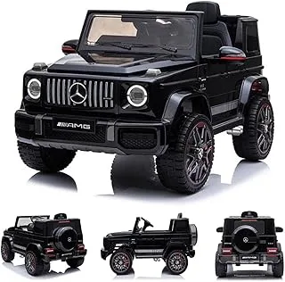 Dorsa Licensed Mercedes Benz Amg G63 12V Ride On Car With Remote Control For Kids, Black, 0002 T B, L