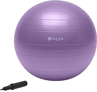 Gaiam Total Body Balance Ball Kit - Includes Anti-Burst Stability Exercise Yoga Ball, Air Pump, Workout Program