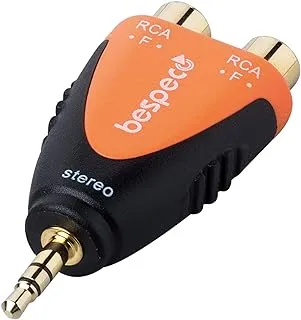 Bespeco SLAD380 3.5 ملم ستريو جاك ذكر قابس إلى 2 × محول مقبس أنثى Rca