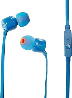 JBL T110 Wired Universal In-Ear Headphone with Remote Control and Microphone - Blue