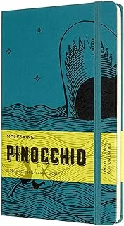 Moleskine Limited Edition Pinocchio Notebook, Large, Ruled, the Dogfish, Hard Cover 5 X 8.25, Green, LEPIQP060B