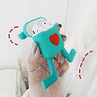 COOLBABY Cartoon frog Silicone protective sleeve for Apple Bluetooth wireless headset
