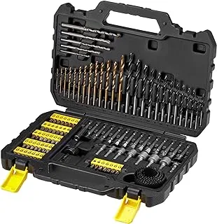 Stanley 100 Pieces Drilling and Screwdriving Accessory Bit Set, Black/Yellow - STA88548-XJ