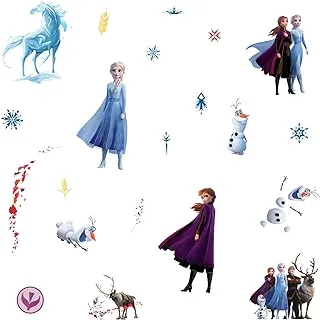 Roommates - Rmk4075Scs Disney Frozen 2 Character Peel And Stick Wall Decals, 21 Wall Stickers, Elsa, Anna, Olaf, Kristoff & Sven