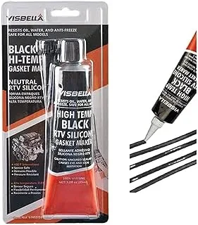 Visbella Silicone Oven Glass Door Gasket Seal High Temperature Heat Resistant From -80ºf To 600ºf (Black)