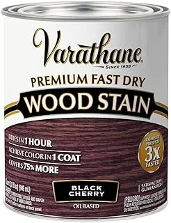 Rust-Oleum Varathane 262009 32 Ounce 946ML Premium سريع الجفاف وصمة عار خشب الكرز الأسود