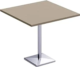 MAHMAYI OFFICE FURNITURE Bar Table Square Base | 4 Seater Cocktail Bistro Table for Pub, Kitchen, Living Room, Dining Room, Kitchen & Home bar_Linen