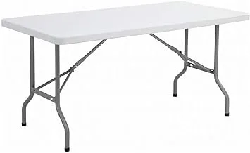 SHOWAY 1.8M 6Ft Foldable Lightweight Table, Durable Outdoor And Indoor Portable Colour White, Lc-1.8M-6Ft-08