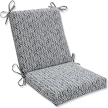 Pillow Perfect 610047 Outdoor/Indoor HerrinGBone Slate Square Corner Chair Cushion, 36.5