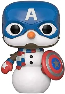 Funko Pop! Bobble Marvel: Holiday - Captain America - Collectable Vinyl Figure - Gift Idea - Official Merchandise - Toys for Kids & Adults - Movies Fans - Model Figure for Collectors and Display