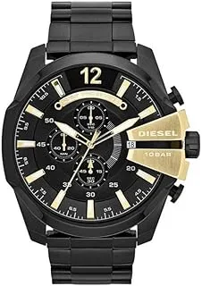 Diesel Mega Chief Stainless Steel Men's Watch with Analog or Digital Movement