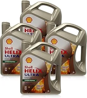 Shell Helix Ultra Sn Plus 0W-20 Fully Synthetic Motor Oil (4 Litres, Pack Of 4)