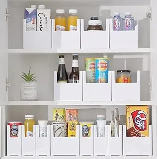 Sulfar Ezy Life 6pcs set drawer organiser pantry organizer box drawer divider wide narrow white plastic for kitchen utensil under sink storage bathroom desk and dresser organization