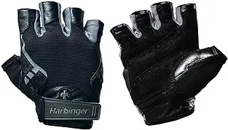 Harbinger Pro Non-Wristwrap Weightlifting Gloves with Vented Cushioned Leather Palm (Pair)