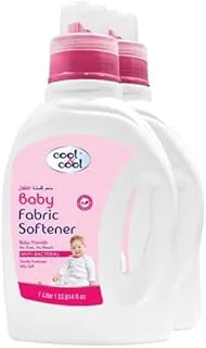 Cool & Cool Gentle Baby Fabric Softener 1 Liter (Pack of 2) - Anti Bacterial, Dye-Free, Bleach-Free,Gentle, Baby & Kid safe 2 Liters