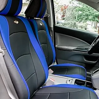 Fh Group - Pu205Blueblack102 Ultra Comfort Leatherette Front Seat Cushions (Airbag Compatible)