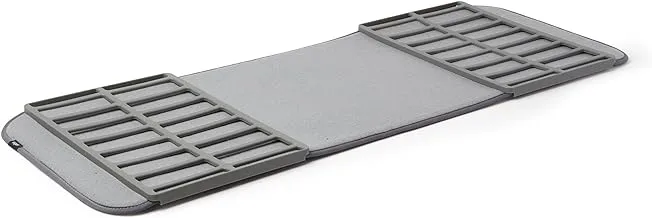 Umbra Shoedry, Machine-Washable Multipurpose Drying Mat And Boot Tray For Entryway, Charcoal