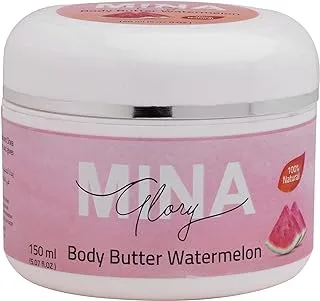 Mina Glory watermelon Scented Body Butter sesame oil, shea butter, beeswax infused, Organic Coconut, Argan Oil,Skin Softening, For All Skin Types, Natural Essential Oils,150ml