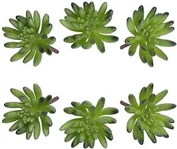 YATAI 6Pcs Fake Suculenta Plant Echeveria Plantinhas Fake Flowers Artificial Plants Shrubs For Home Office Décor & Art Crafts Project (Green)