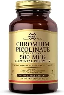 Solgar Chromium Picolinate 500 mg Vegetable Capsules, 120 Count