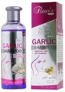 Hemani Fleur's Garlic Shampoo, 350 ml A Nutritive Contains with Ginseng and Garlic Extracts,Shampoo designed for Dry, Damaged and Weak hair