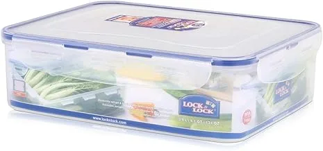 LocknLock Clear 131.87-Oz / 16.48-Cup Airtight Rectangular Food Storage Container With Drain Tray , HPL834