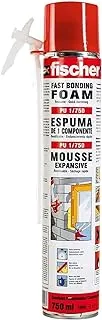 Fischer Fast Bonding Foam PU 750ml 98011 - Mousse Expansive - Up to 41L coverage Ideal for the filling, insulation and isolation of window