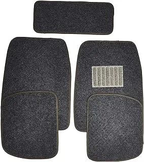 VITALY 5 Pieces Carpet Car Floor Mat, Grey