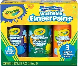 Crayola Washable Finger Paint, Multi-Colour, 8 Oz, Cy55-1311