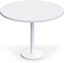 Mahmayi DEC-500E White-Mel Board Round Pantry Table with Circular base - 60X100CM