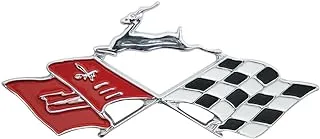 KNS Accessories KC4525 Impala Die Cast Rear Quarter Panel Emblem (Chevrolet 1961), Silver