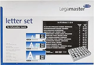 Legamaster 560pcs Letter Set in alphabetical order for Information Boards, 20mm, White, Ref: 7-605200