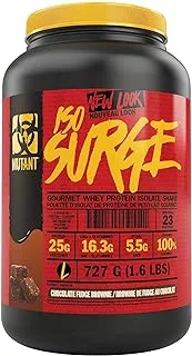 Mutant Iso Surge Whey Protein Powder Acts Fast To Help Recover, Build MUScle, Bulk And Strength, USes Only Ingredients, 1.6 Lb - Chocolate Fudge Brownie