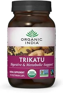 Organic India Trikatu Digestive Support Supplement (90 Capsules)