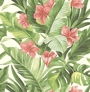 Nuwallpaper Nu2926 Tropical Paradise Peel & Stick Wallpaper, Multi-Color