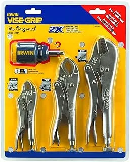 Irwin 2077703 Vise-Grip Fast Release Lock Pliers Set With Free 8-In-1 Multi-Tool، 3-Piece