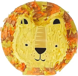 Unique Party 75896 Mini Lion Head Shaped 3D Pinata | 1 Pc, Multicolour