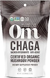 Om Mushroom Superfood OM CHAGA ORGANIC MUSHROOM POWDER 100G : 00409