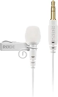 RODE Røde Lavalier Go Professional Lavalier/Lapel Microphone Broadcast, Filmmaking, Content Creation, Location And Studio Voice Recording â€“ White