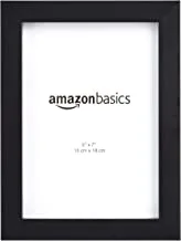 Amazon Basics Rectangular Photo Picture Frame, 12.7 cm x 17.78 cm, Pack of 2, Black