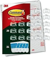 Command Outdoor Light Clips, Clear, 20-Clips, 24-Strips, Decorate Damage-Free