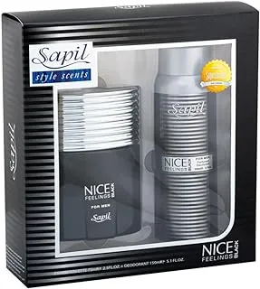 Sapil Nice Feelings Black EDT 75ml and 150ml Deo Giftset