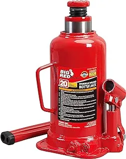 BIG RED T92003B Torin Hydraulic Welded Bottle Jack, 20 Ton (40,000 lb) Capacity, Red