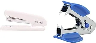 Deli Exceed Half Strip Stapler, Assorted Colors, 1 Unit & E0231 Staple Remover, Assorted Color