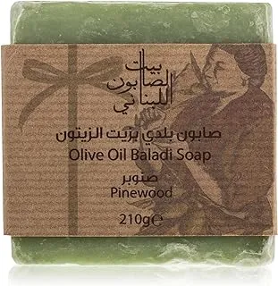 Bayt Al Saboun Al Loubnani Olive Oil Baladi Soap - Pinewood, 210 gm