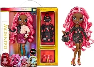 RAINBOW HIGH Rose Hair And Clothes Fashion Doll With 2 Complete Mix And Match Outfits And Accessories, Toys For Kids 6 To 12 Years Old, Multicolor, Rainbow High Fashion Doll- Rose, 575733EUc