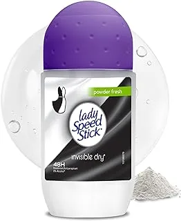 Lady Speed Stick, Invisible Dry, Antiperspirant Deodorant, Powder Fresh, Roll-on 50mL